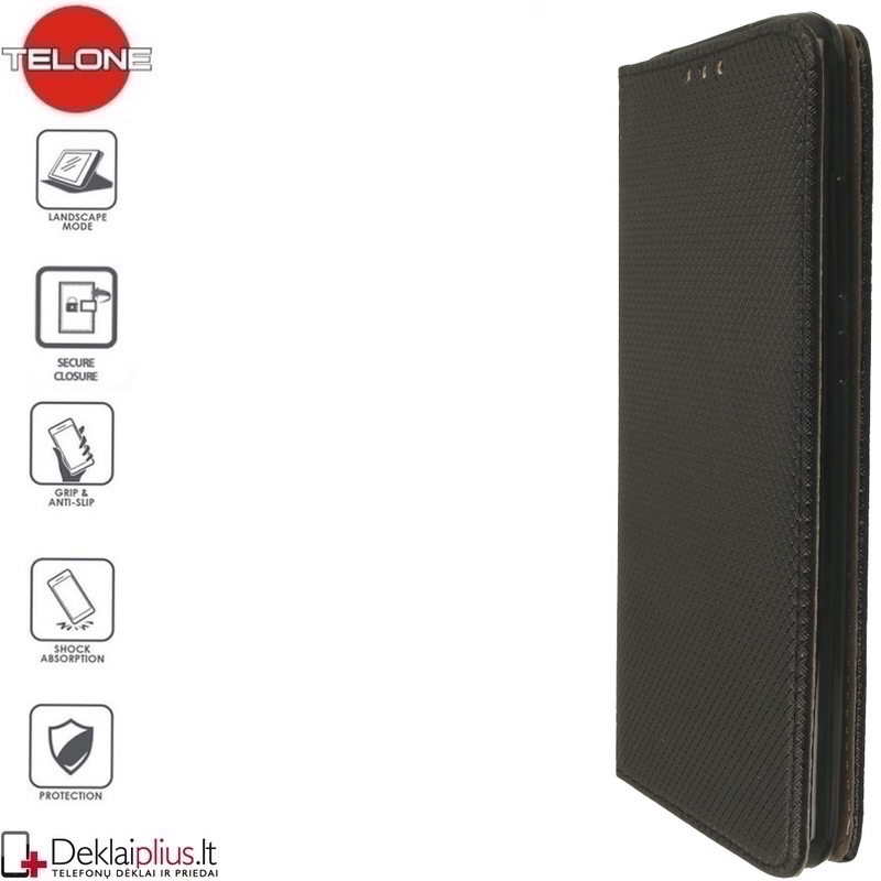 Telone smart magnet serijos atverčiamas dėklas - juodas (Huawei P SMART PRO) Telone smart magnet serijos atverčiamas dėklas - juodas (Huawei P SMART PRO)